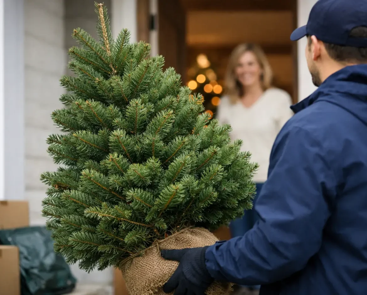 Árvore de Natal natural com entrega em casa