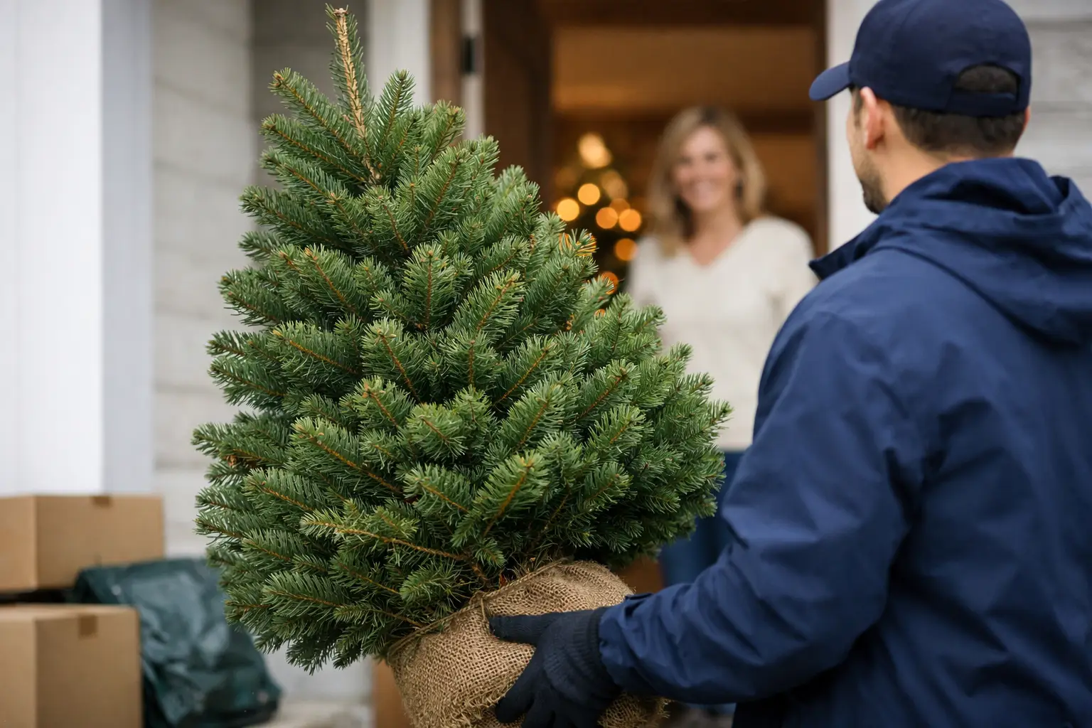 Árvore de Natal natural com entrega em casa