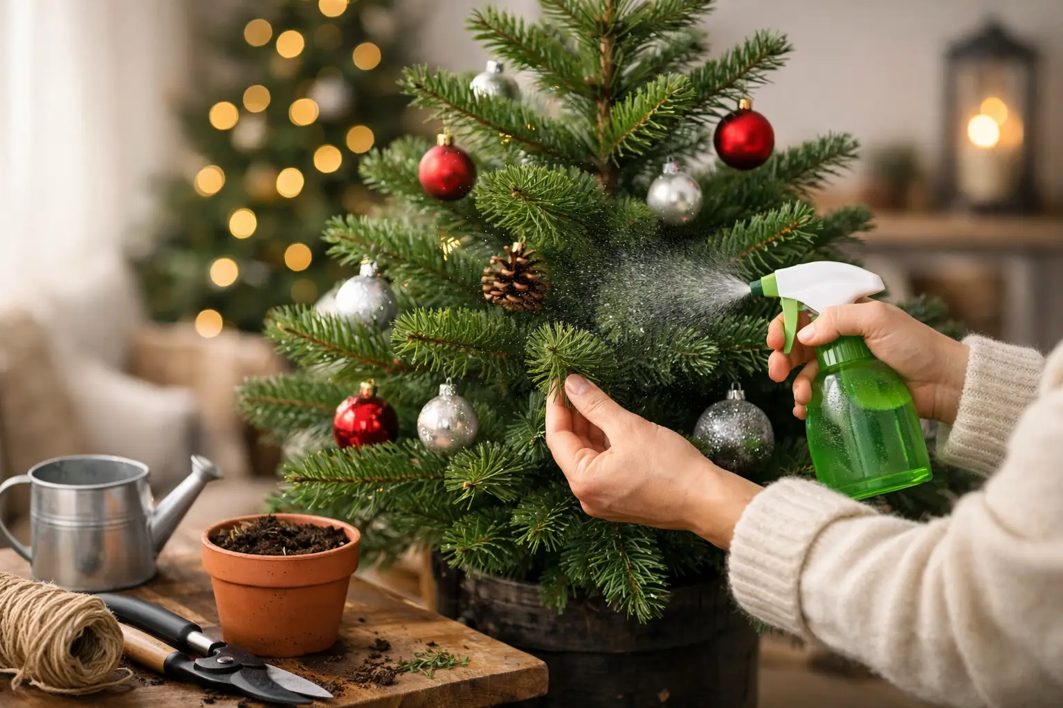 Como cuidar de árvore de Natal natural