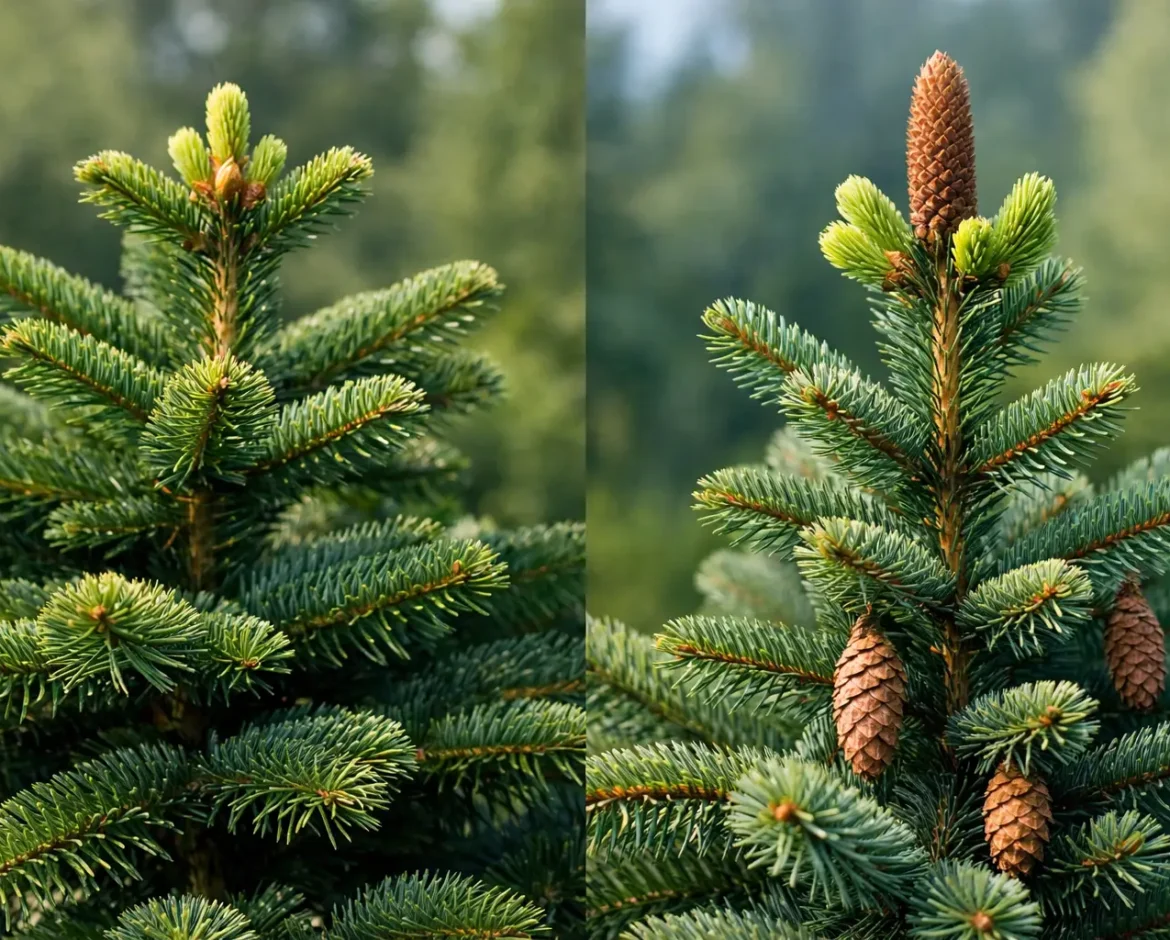 Diferença entre Nordmann e Epícea