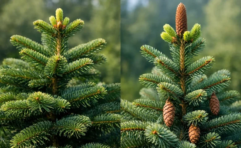 Diferença entre Nordmann e Epícea