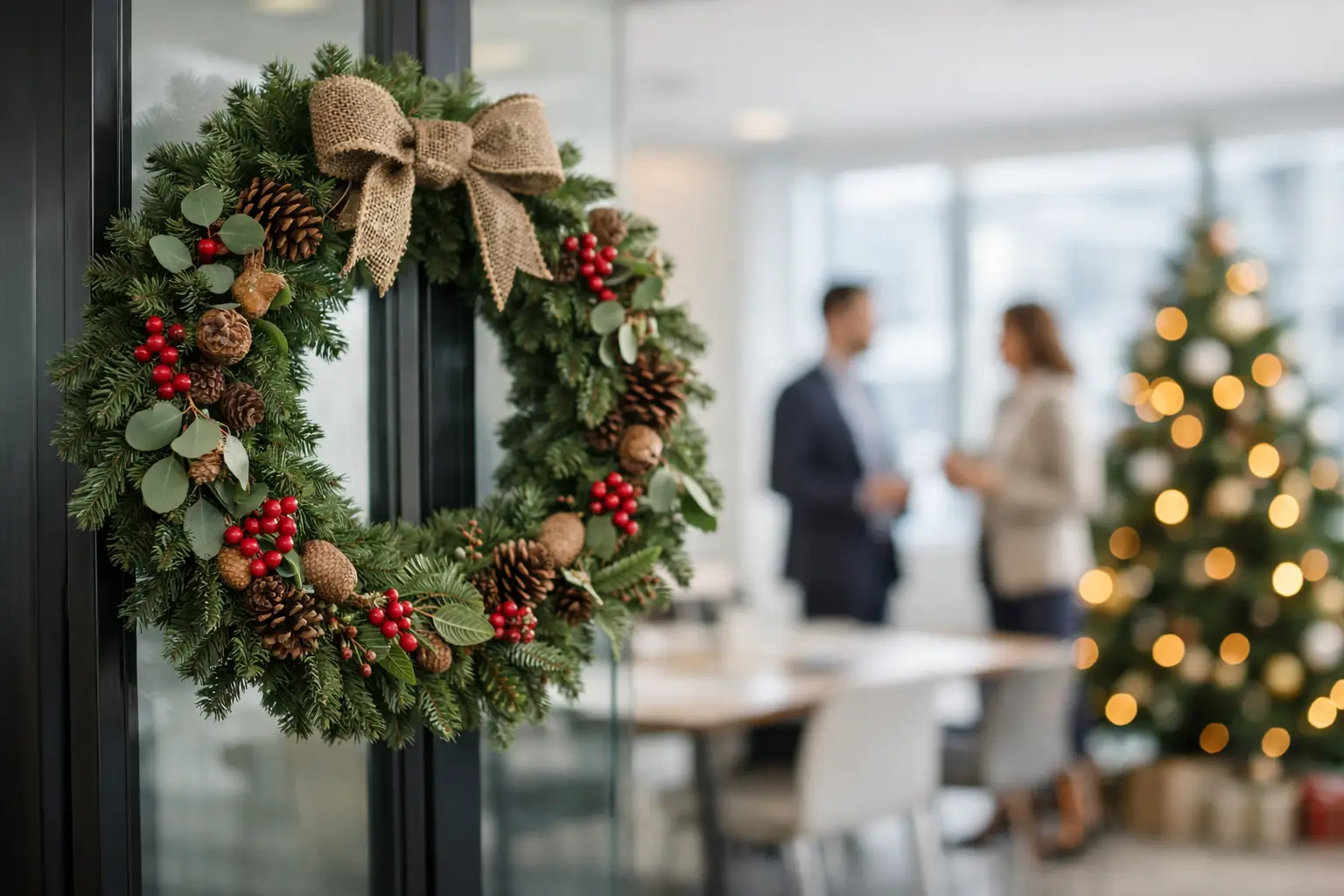Grinaldas naturais de Natal para empresas