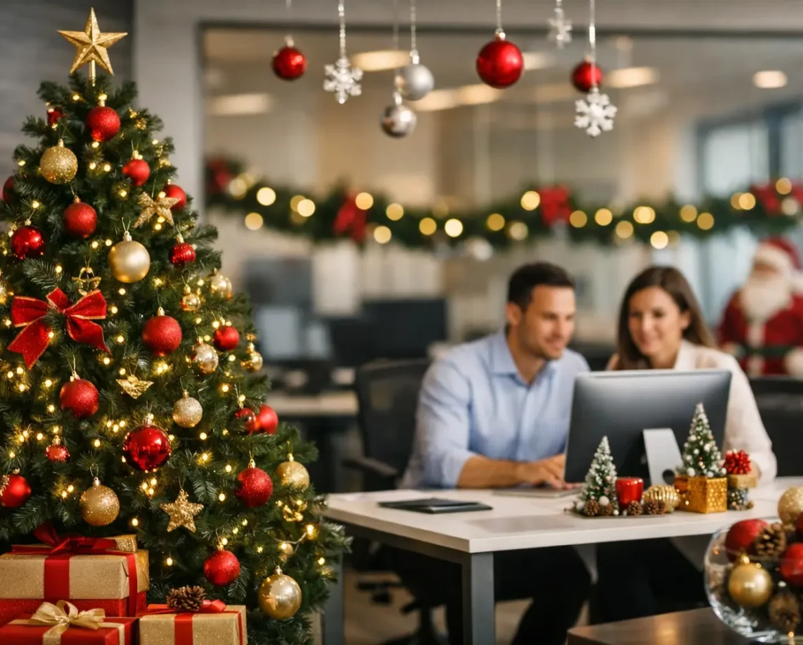Melhores ideias de decoração de Natal na empresa