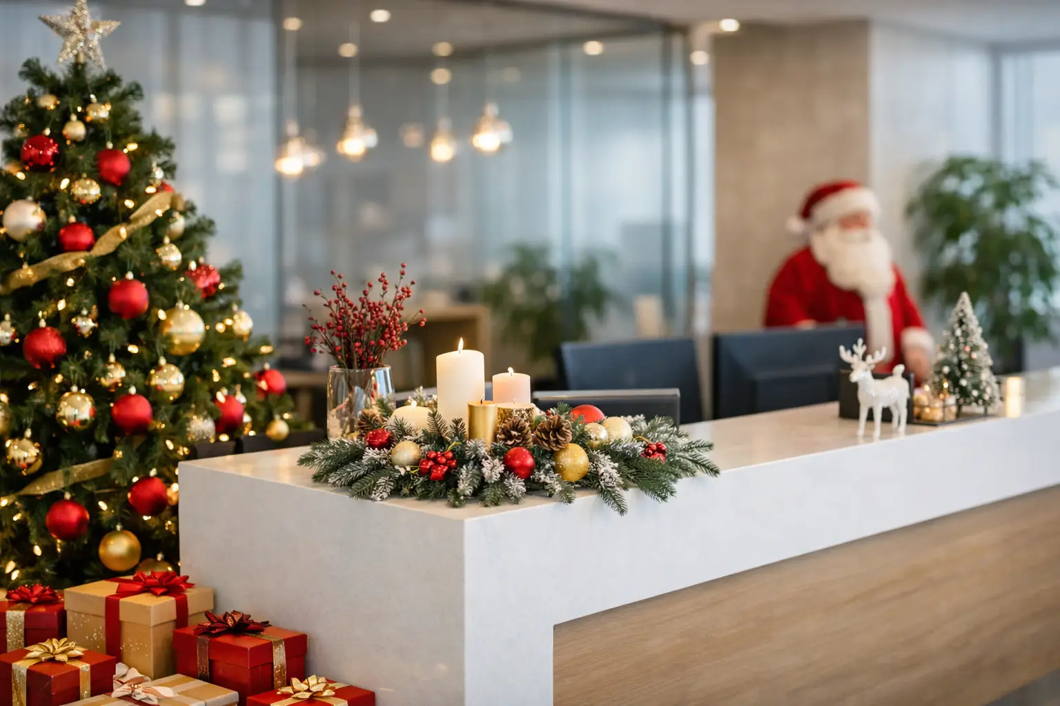 Como decorar a receção de empresa no Natal