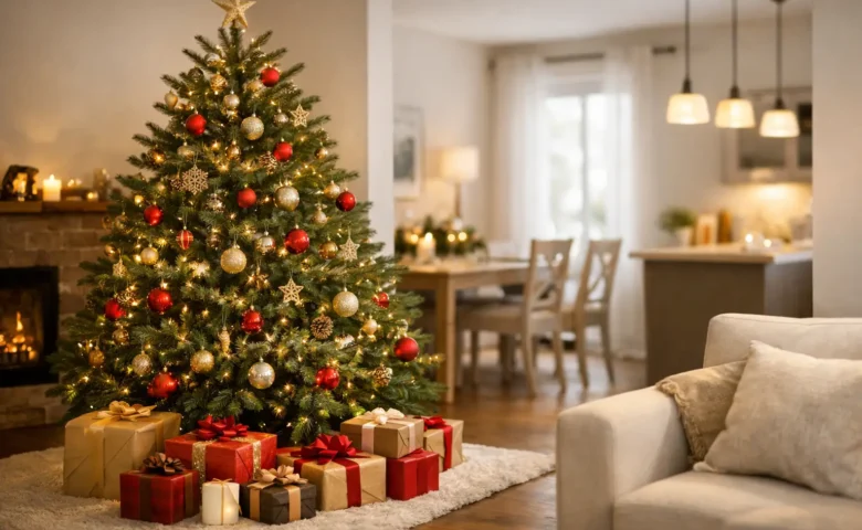 Onde colocar pinheiro natural em casa no Natal
