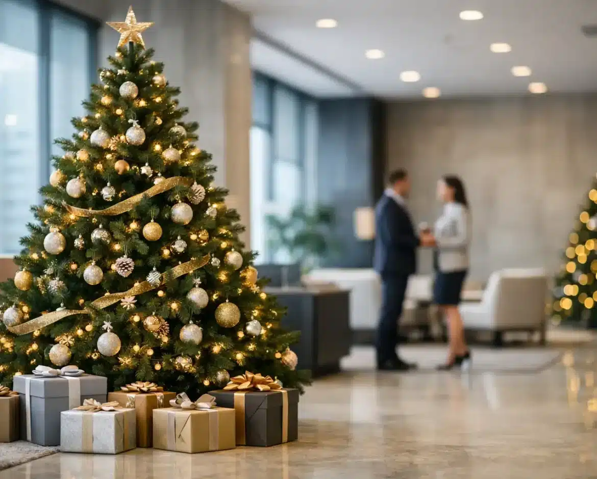 Pinheiros decorados para empresas com impacto