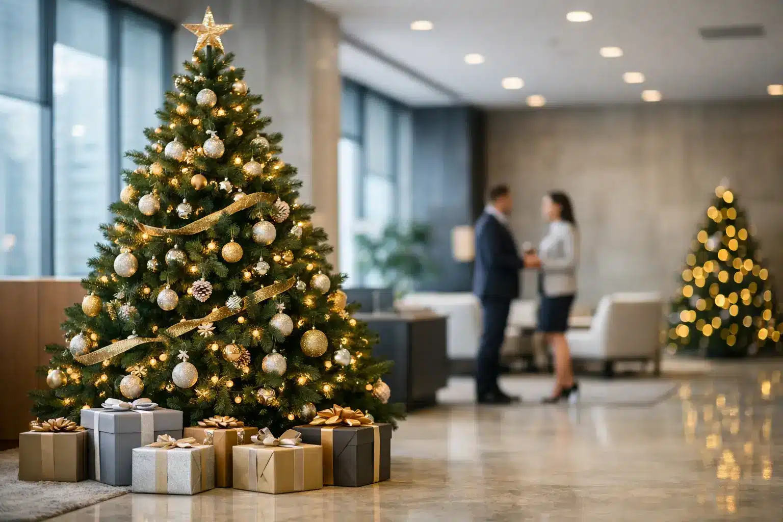 Pinheiros decorados para empresas com impacto